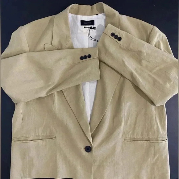 Isabel Marant Linen Blazer Riller New Designer Neutral - Picture 10 of 17